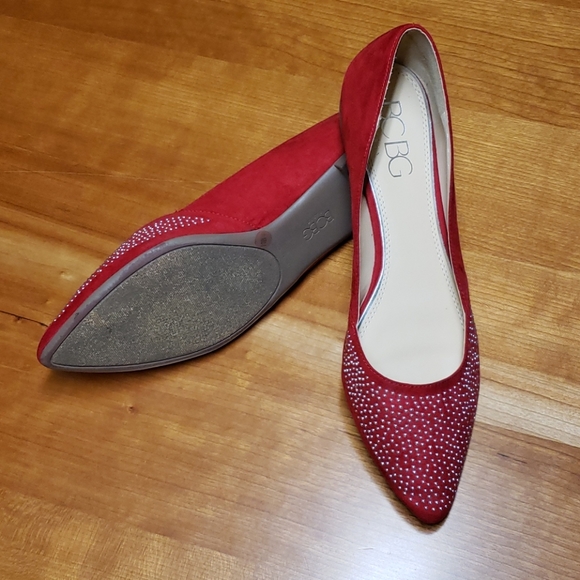 BCBG Embellished Pointy Toe Glitter Flat - Picture 2 of 4